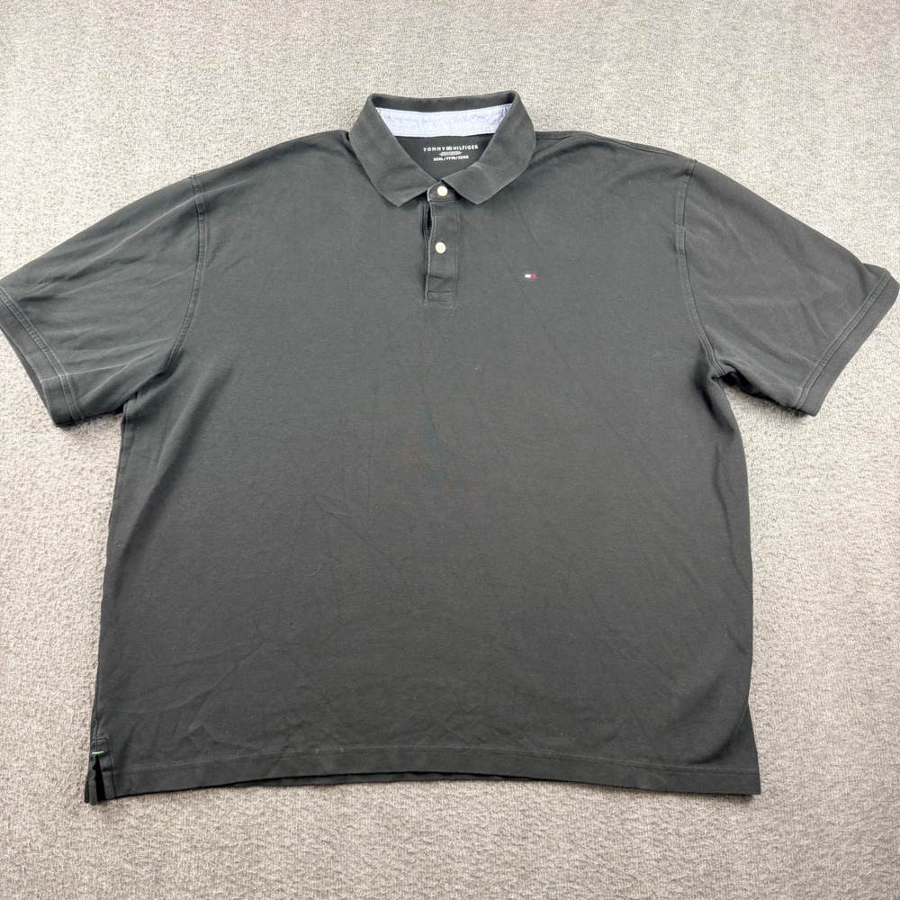 Tommy Hilfiger Men's XXXL Black Short Sleeve Polo Shirt